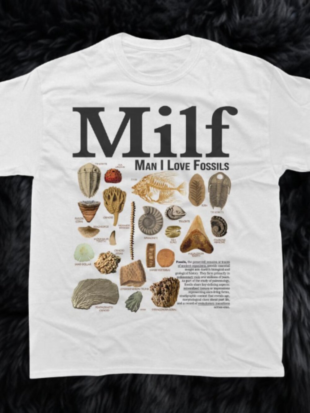 Man I Love Fossils T-Shirt | Educational Geology Science Graphic Tee